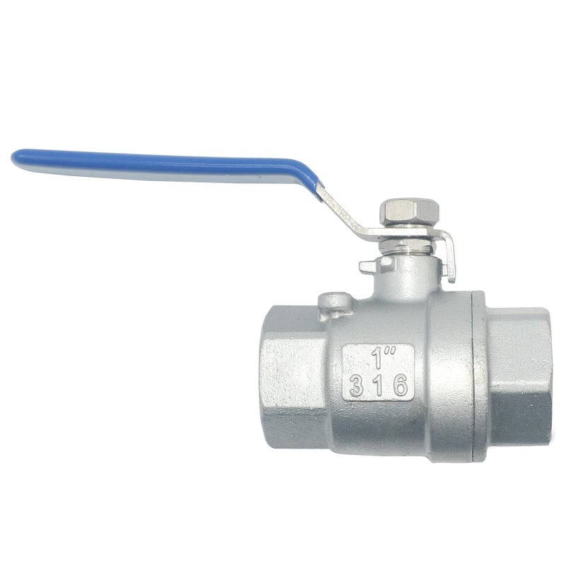 DAN SPEED 1" NPT Female SS 316 Stainless Steel Full Port Ball Valve Vinyl Handle WOG1000 - Image 2